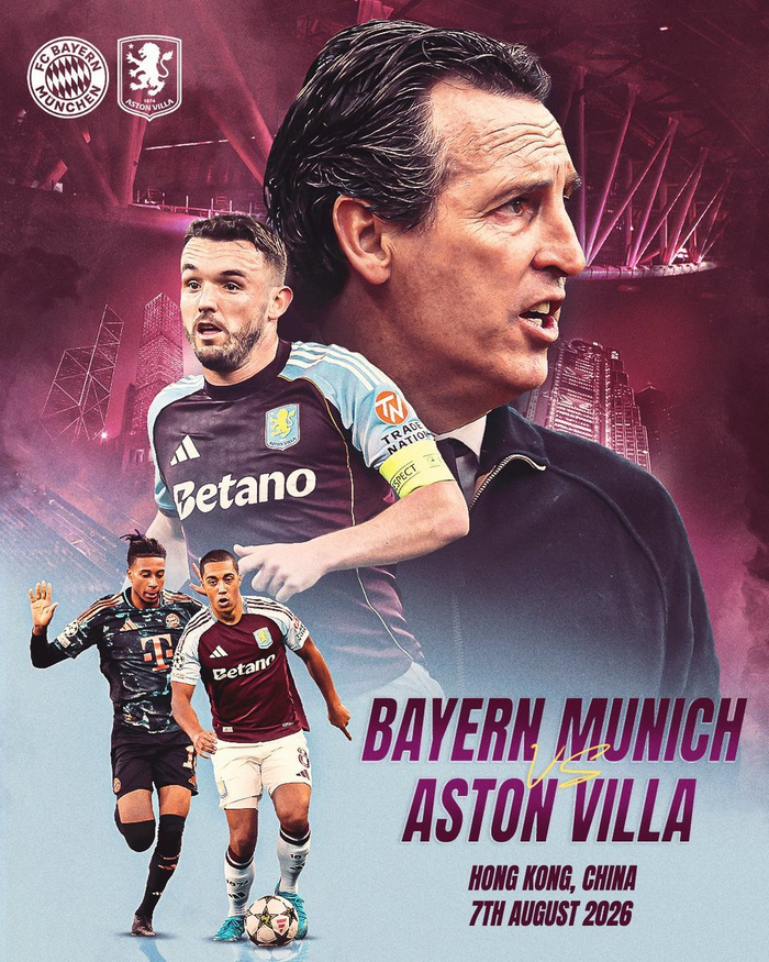 阿斯顿维拉与拜仁慕尼黑将上演亚洲对决